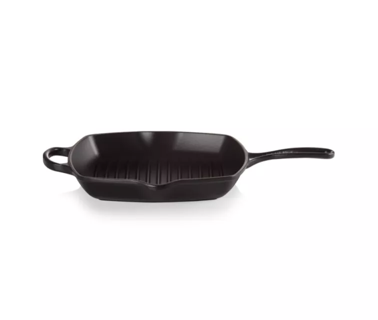 Le Creuset Ketaus grilio keptuvė kvadratinė 26x26cm matinė juoda