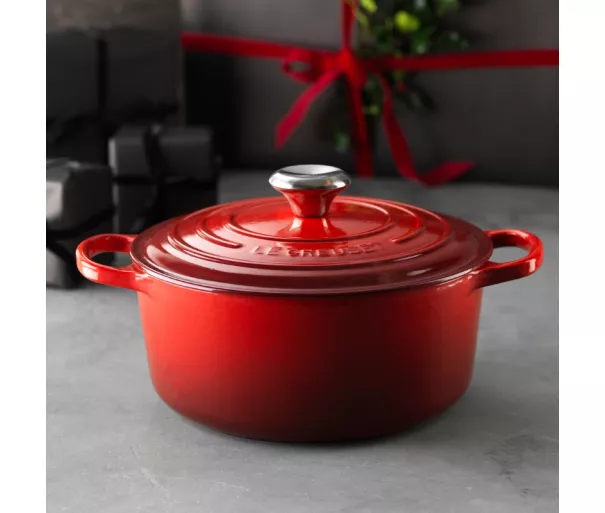 Le Creuset Ketaus puodas apvalus Ø24cm / 4,2L raudonas