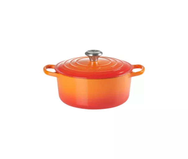 Cast iron pot round Ø24cm / 4.2L orange