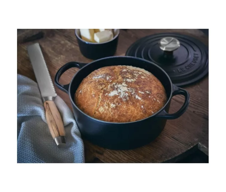 Ketaus puodas apvalus Ø34cm / 12L matinės juodos spalvos