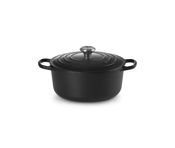 Malmpott ümmargune Ø34cm / 12L matt must