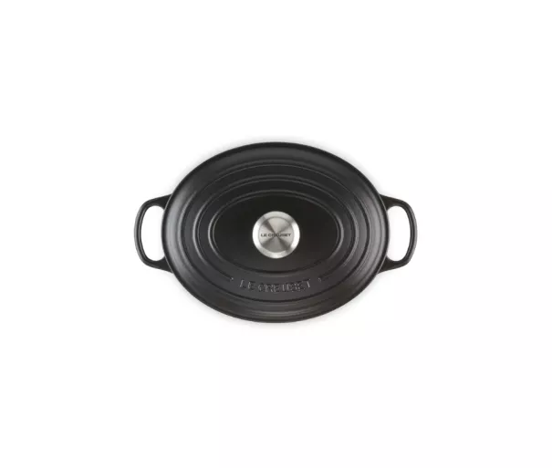 ( BEZ IEPAKOJUMA ) Čuguna katls ovāls 27cm / 4,1L matēts melns