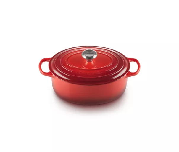 Le Creuset Ketaus puodas ovalus 27cm / 4,1L raudonas