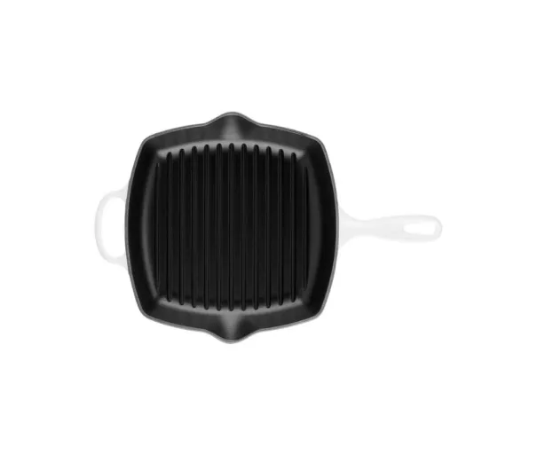 Le Creuset Ketaus grilio keptuvė kvadratinė 26x26cm balta