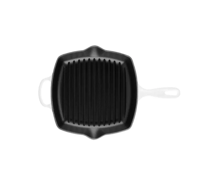 Le Creuset Ketaus grilio keptuvė kvadratinė 26x26cm balta