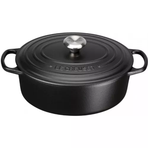 Le Creuset Cast iron pot oval 31cm / 6,3L mat black 