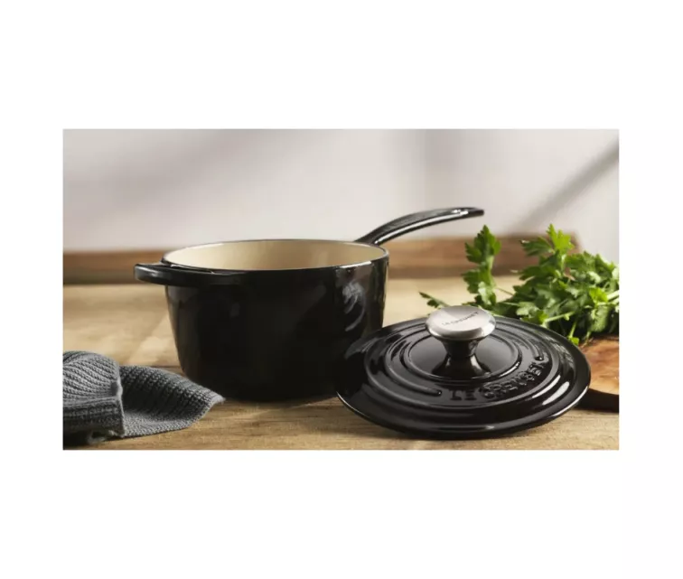 Ketaus puodas padažui Ø16cm / 1.5L juodas