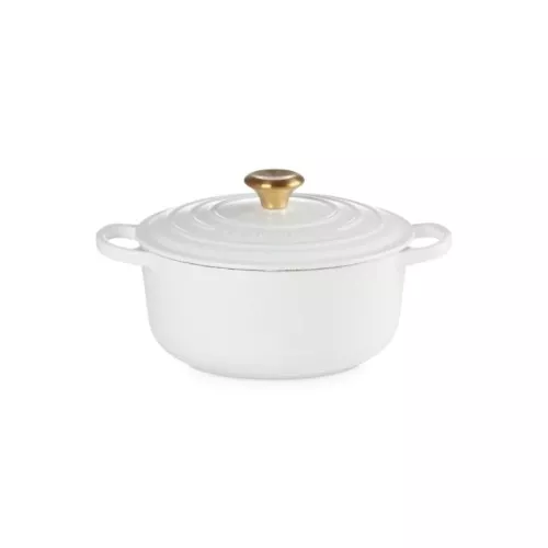 Le Creuset Кастрюля чугунная круглая Ø26см / 5,3л белая