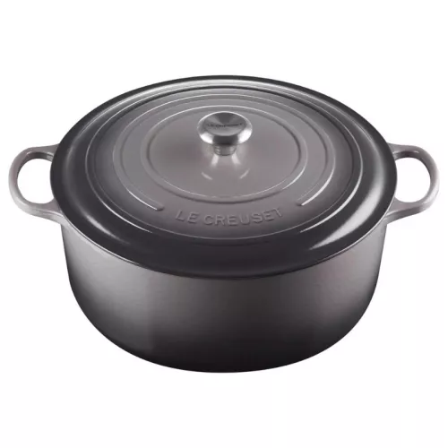 Cast iron pot round Ø34cm / 12L gray