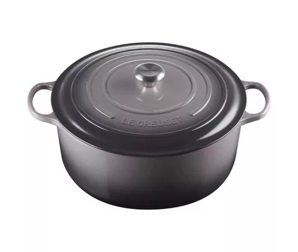 Ketaus puodas apvalus Ø34cm / 12L pilkas