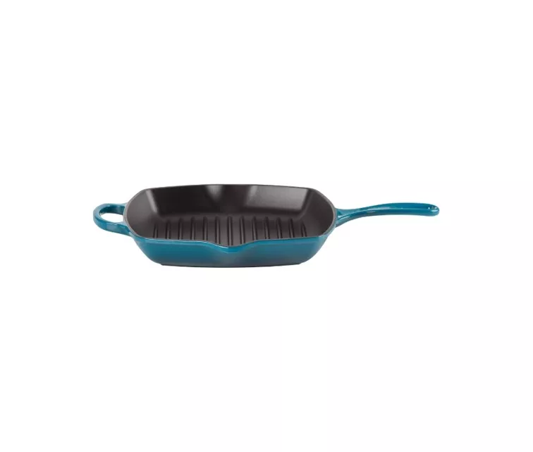Le Creuset Ketaus grilio keptuvė kvadratinė 26x26cm mėlyna