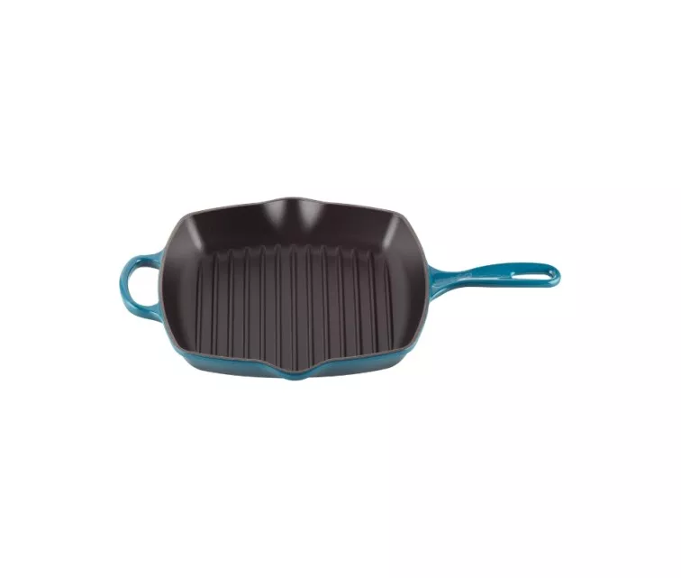 Le Creuset Ketaus grilio keptuvė kvadratinė 26x26cm mėlyna
