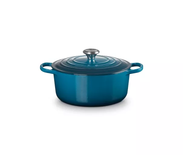 Le Creuset Ketaus apvalus puodas Ø24cm / 4,2L mėlynas