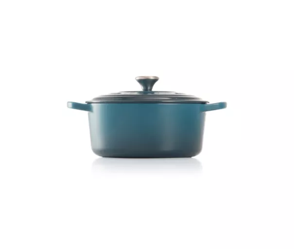 Le Creuset Ketaus apvalus puodas Ø24cm / 4,2L mėlynas