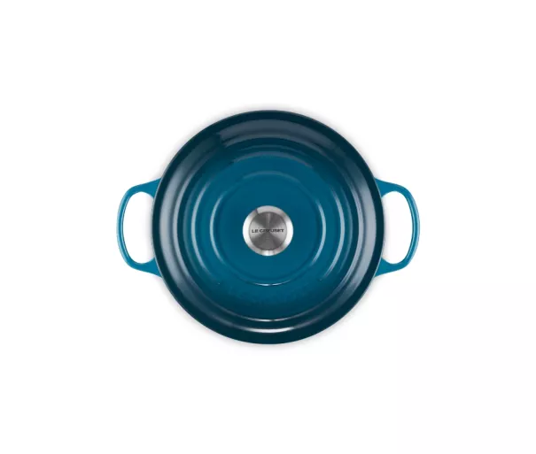 Le Creuset Ketaus apvalus puodas Ø24cm / 4,2L mėlynas