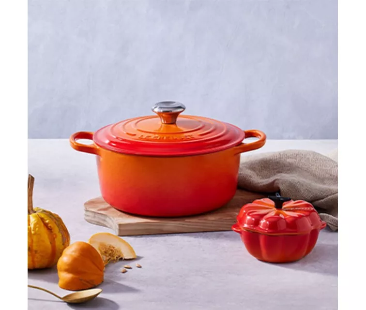 Čuguna katls apaļš Ø34cm / 12L oranžs