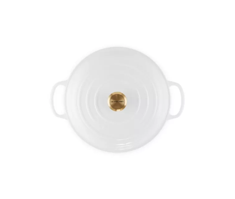 Le Creuset Кастрюля чугунная неглубокая 30см/3,5л белая