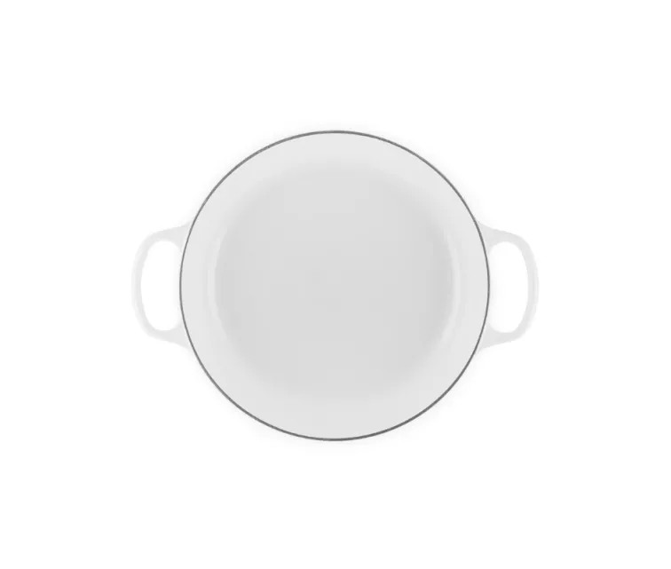 Le Creuset Кастрюля чугунная неглубокая 30см/3,5л белая