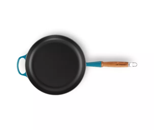 Čuguna panna ar koka rokturi Ø28cm zila