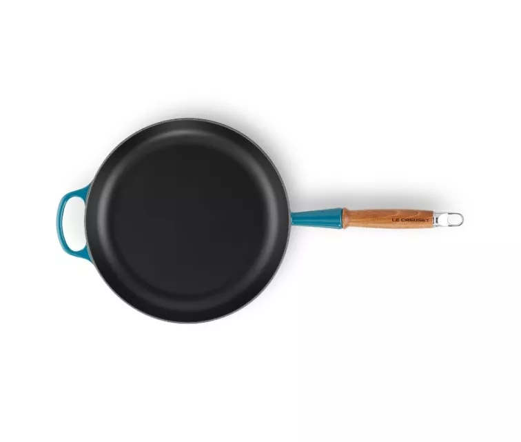 Le Creuset Ketaus keptuvė su medine rankena Ø28cm mėlyna