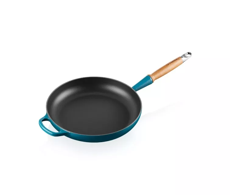 Le Creuset Ketaus keptuvė su medine rankena Ø28cm mėlyna