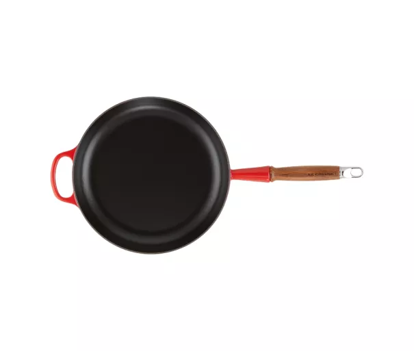 Čuguna panna ar koka rokturi Ø28cm sarkana