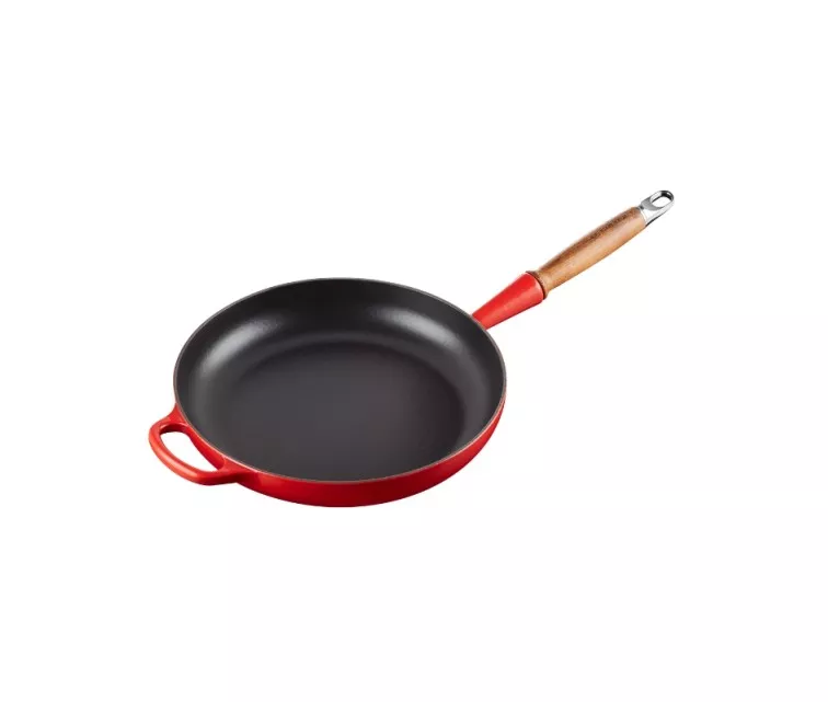 Le Creuset Ketaus keptuvė su medine rankena Ø28cm raudona