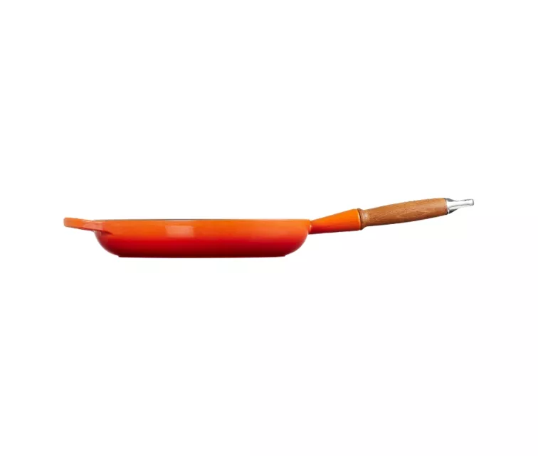 Le Creuset Ketaus keptuvė su medine rankena Ø28cm oranžinė