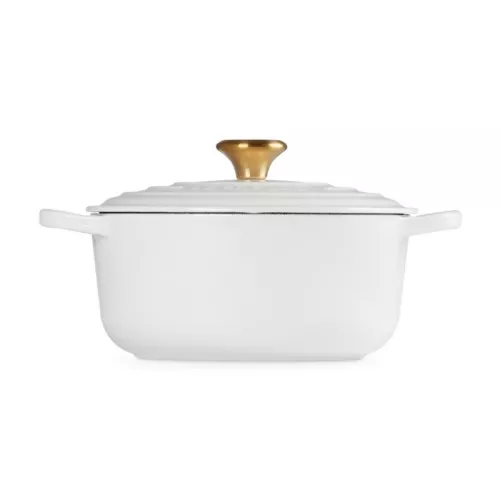 Le Creuset Кастрюля чугунная круглая Ø20см / 2,4л белая