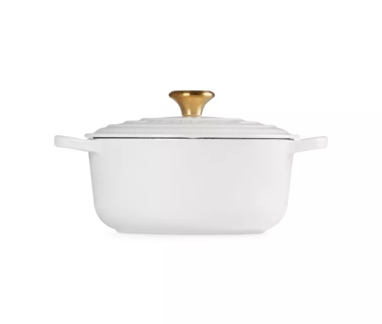 Le Creuset Кастрюля чугунная круглая Ø20см / 2,4л белая