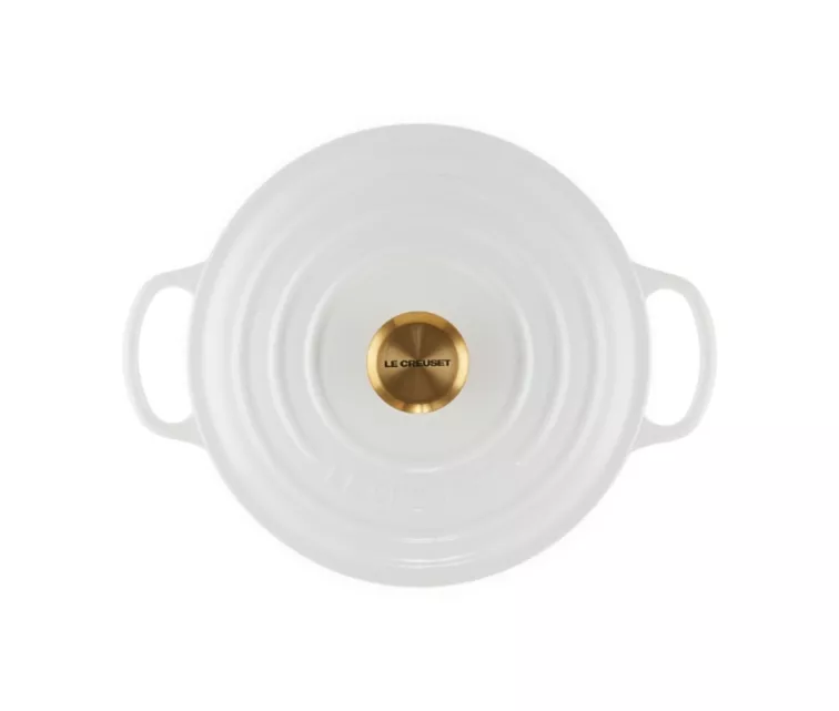 Le Creuset Кастрюля чугунная круглая Ø20см / 2,4л белая