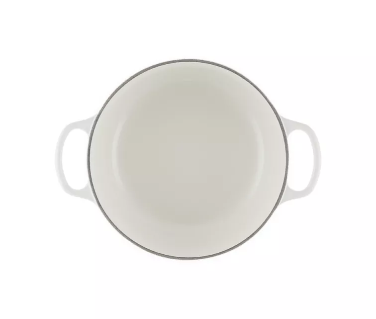 Le Creuset Кастрюля чугунная круглая Ø20см / 2,4л белая