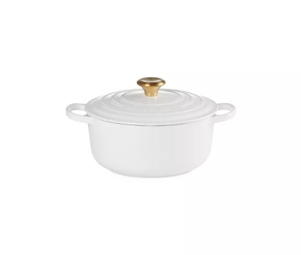 Ketaus puodas apvalus Ø24cm / 4,2L baltas