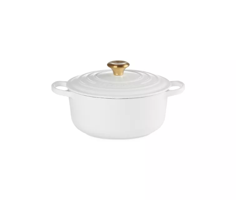 Le Creuset Кастрюля чугунная круглая Ø24см / 4,2л белая