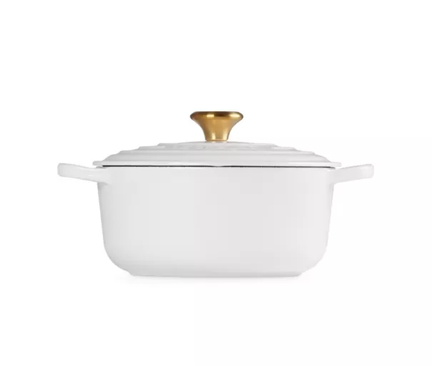 Ketaus puodas apvalus Ø24cm / 4,2L baltas