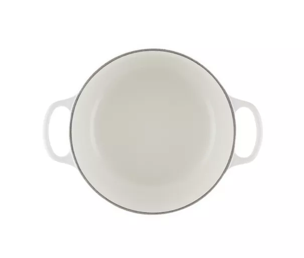 Ketaus puodas apvalus Ø24cm / 4,2L baltas