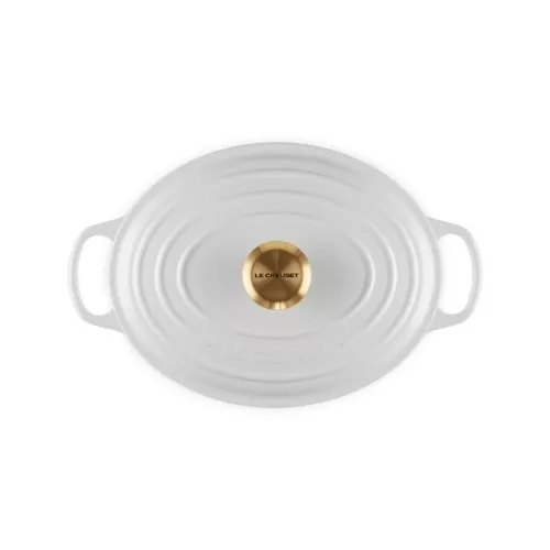 Le Creuset Кастрюля чугунная овальная 27см/4,1л белая