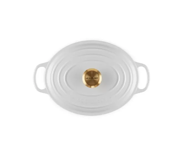 Ketaus puodas ovalus 27cm / 4,1L baltas