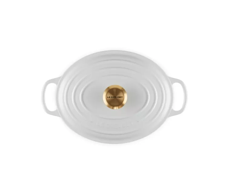 Le Creuset Кастрюля чугунная овальная 27см/4,1л белая