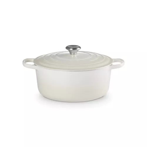 Čuguna katls apaļš Ø34cm / 12L krēmkrāsa