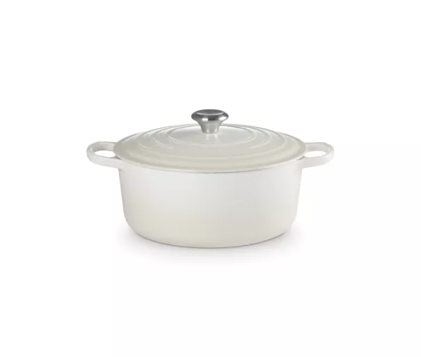 Čuguna katls apaļš Ø34cm / 12L krēmkrāsa