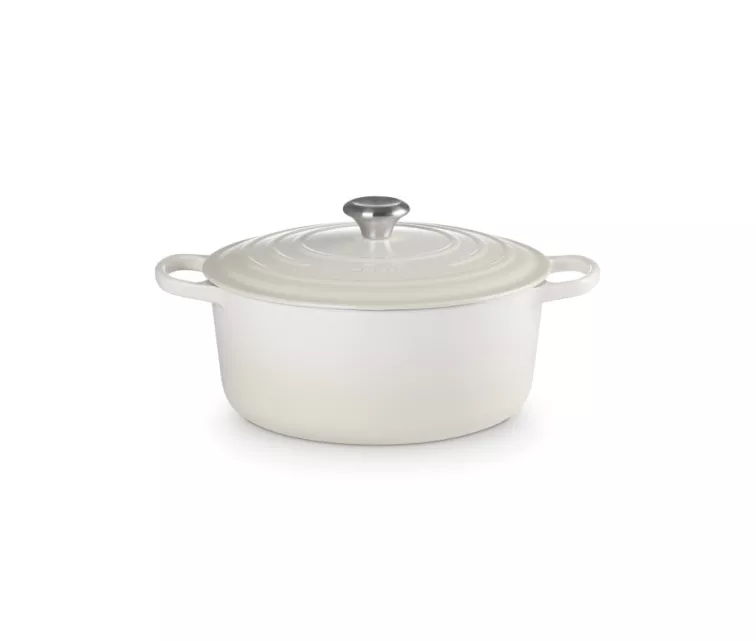 Čuguna katls apaļš Ø34cm / 12L krēmkrāsa