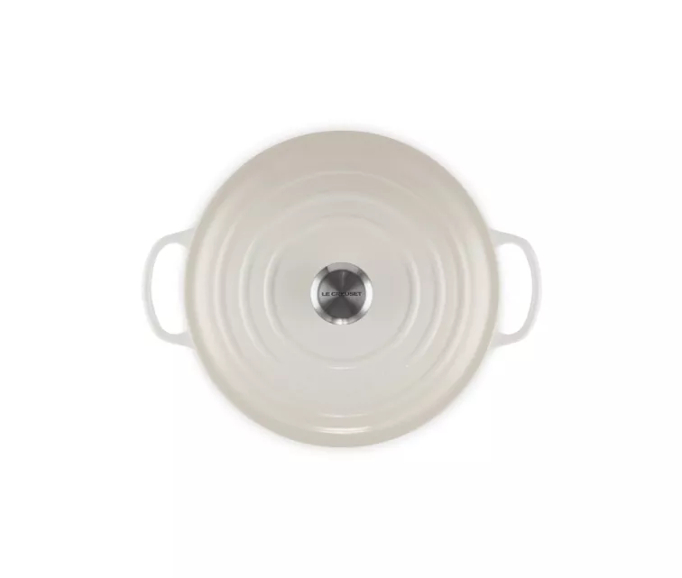 Čuguna katls apaļš Ø34cm / 12L krēmkrāsa