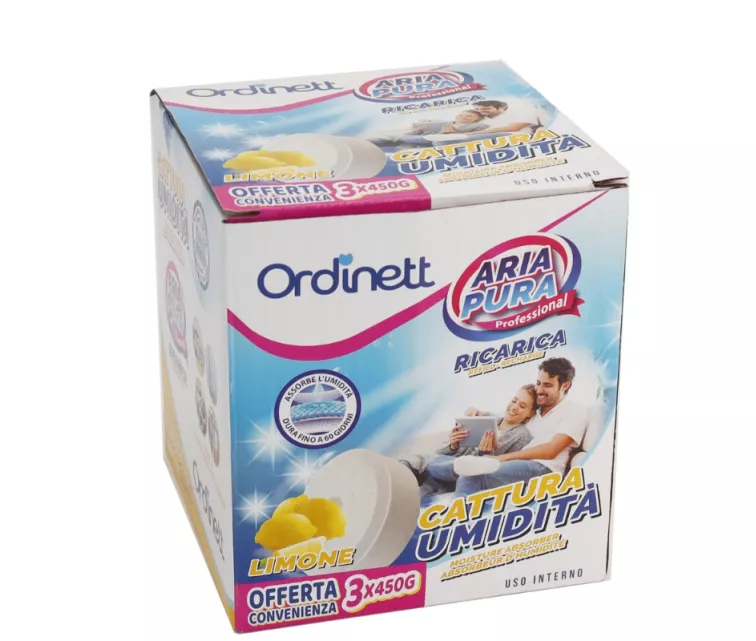 Сменные таблетки, впитывающие влагу, 450 г x 3 шт. лимон