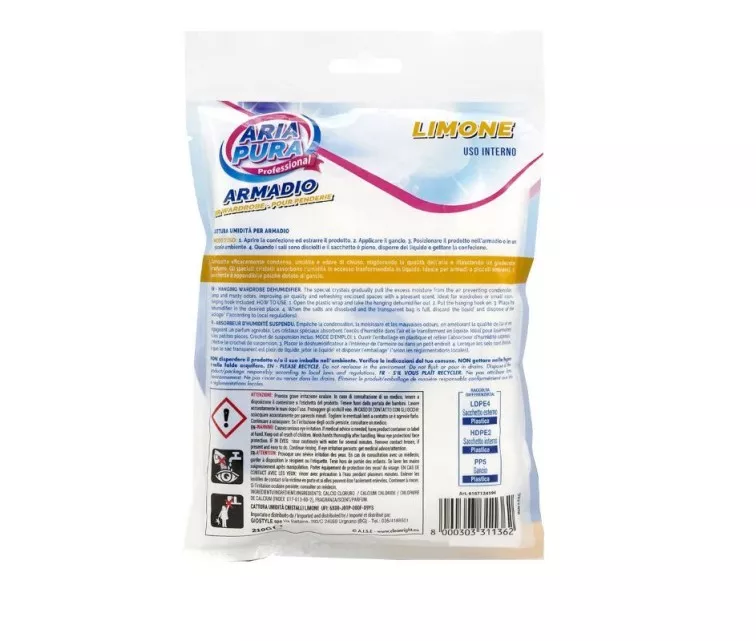 Drėgmės sugėriklis spintos krištolo 210g citrons