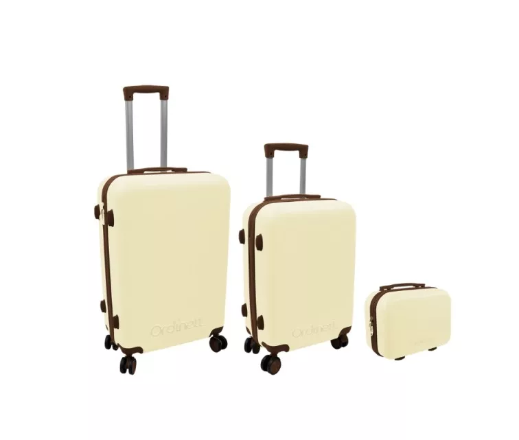 3 dalių komoda 60L (42x25x64cm) + 43L (36x23x56cm) + 15L (24x17x33cm) balta