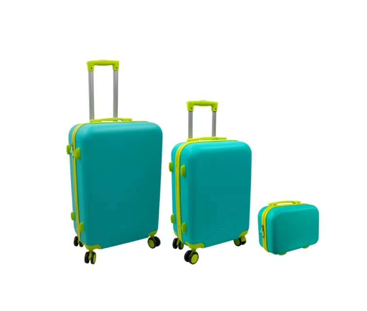 Komodos komplektas iš 3 dalių 60L (42x25x64cm) + 43L (36x23x56cm) + 15L (24x17x33cm) žalia