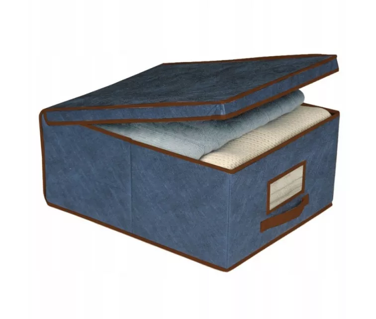 Коробка ткань 50x40x25см Синий