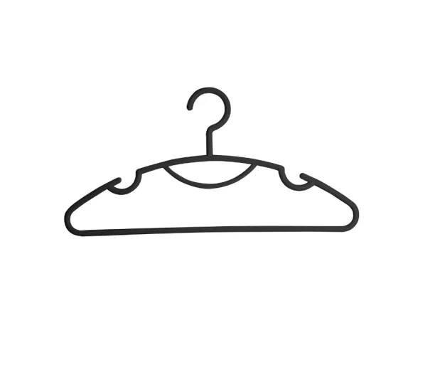 Clothes hangers 10 pcs. plastic Daphne 42x0.8x21cm black