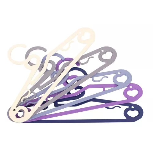 Вешалки для одежды 5 шт. пластиковые Купидон 42x0,8x21см разные